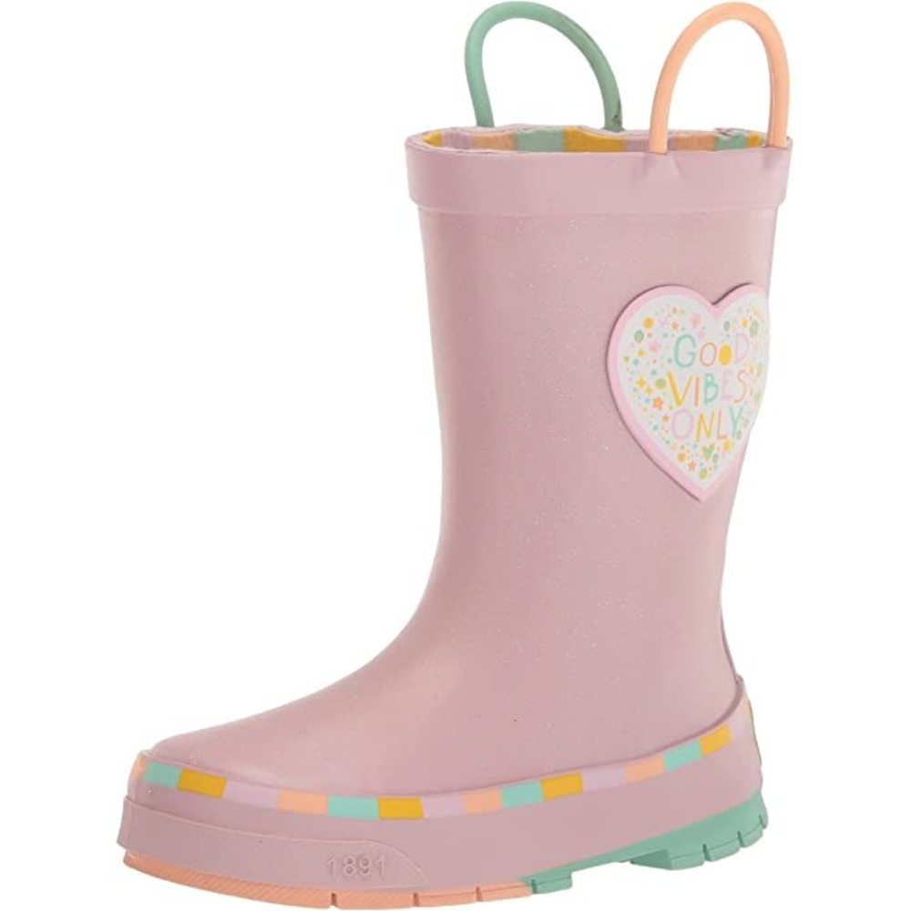 Western Chief Kid's Sparkle Heart Rain Boot